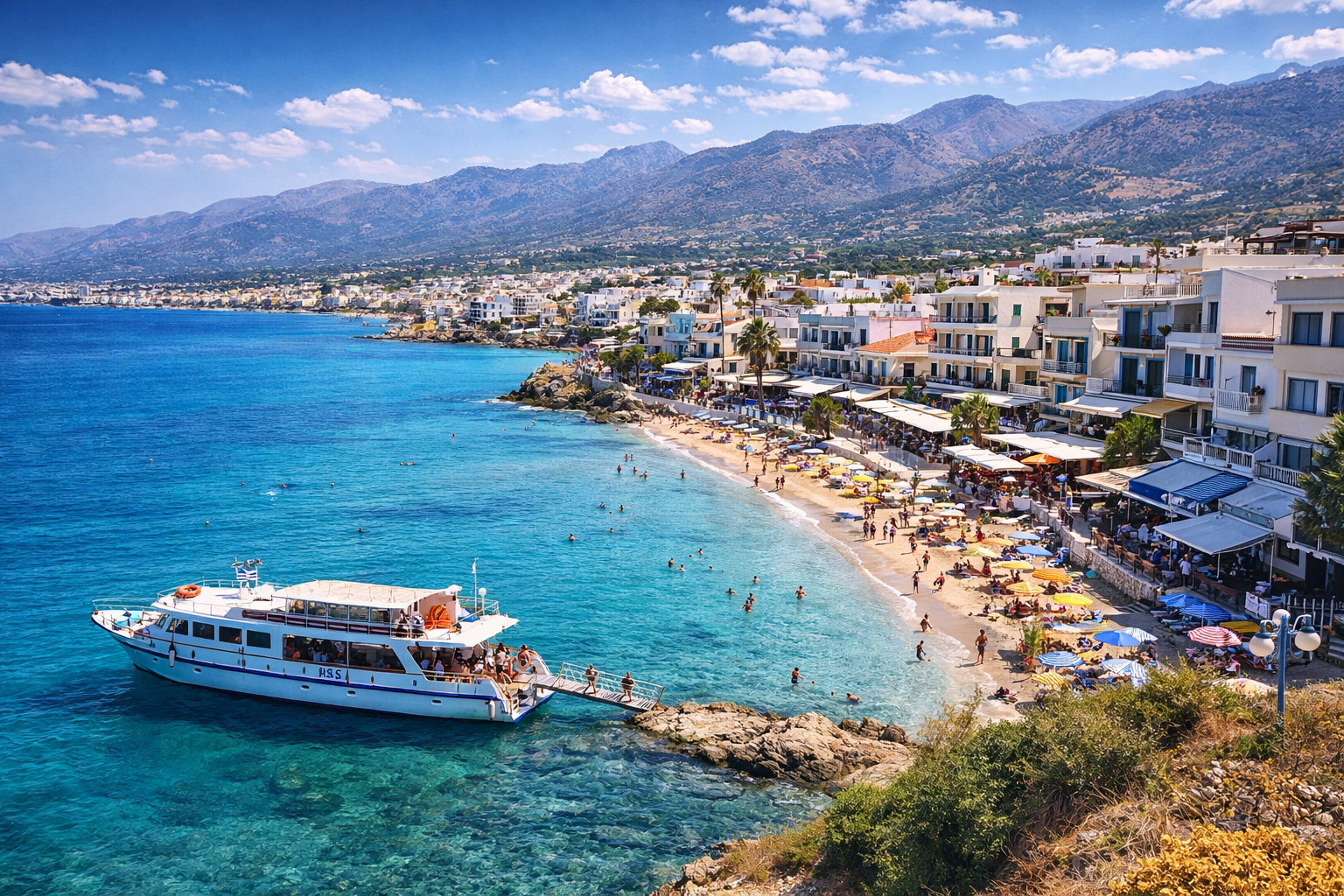 Things to Do in Hersonissos with Eye Travel Things to do in Hersonissos including beaches boat trips excursions and coastal activities on Crete
